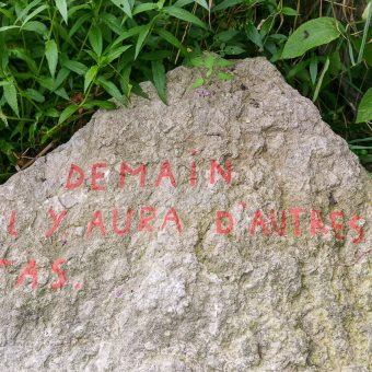#05 Ecritures sur rochers – Naomi del VECCHIO – photo: ©H.Mariethoz